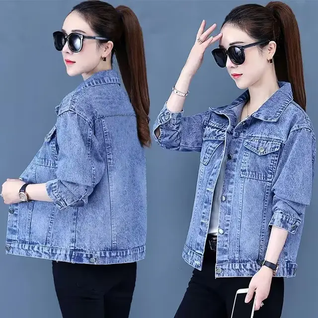 Heavy Industry Beads Short Denim Coat Women's Slimming 9932 Net Version - Shop at LoveMi
