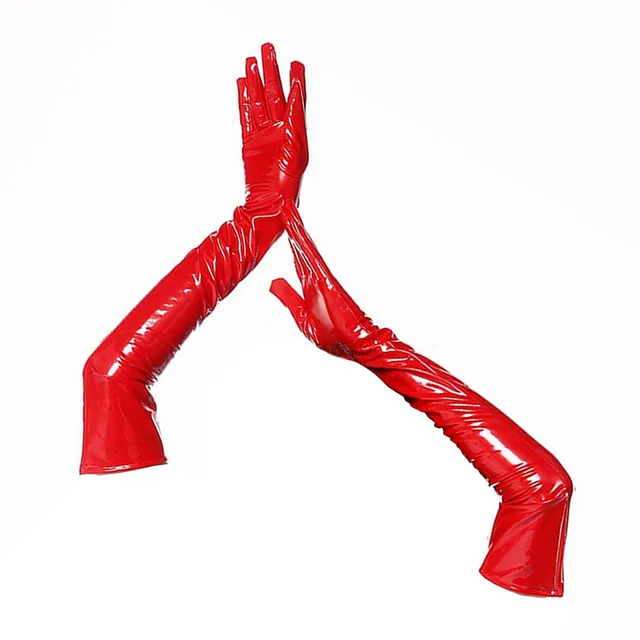 European And American Punk Hip Hop PU Gloves Red - Shop at LoveMi