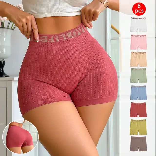 Women's High Top Sports letter Boxers 8Pcset - Shop at LoveMi