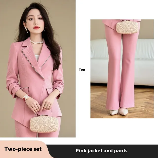 Business Suit High grade Sentong Qin Formal Suit Jacket Pink Set - Shop at LoveMi