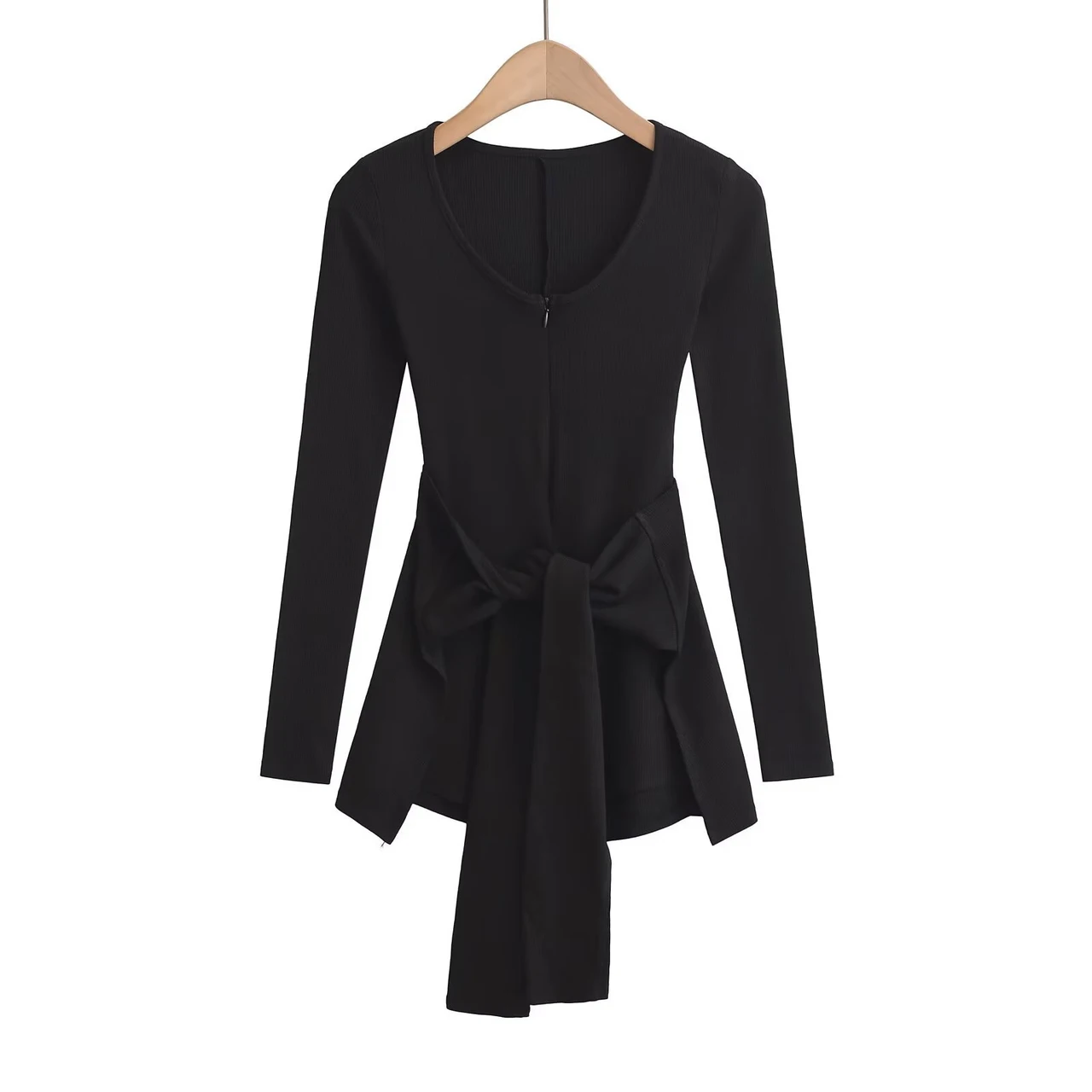 Women's Waist Strap Two-piece Jumpsuit - Black