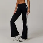 Nude Feel Sports Trousers Slightly Stretch Slimming And Wide Leg Fitness Pants - Nude