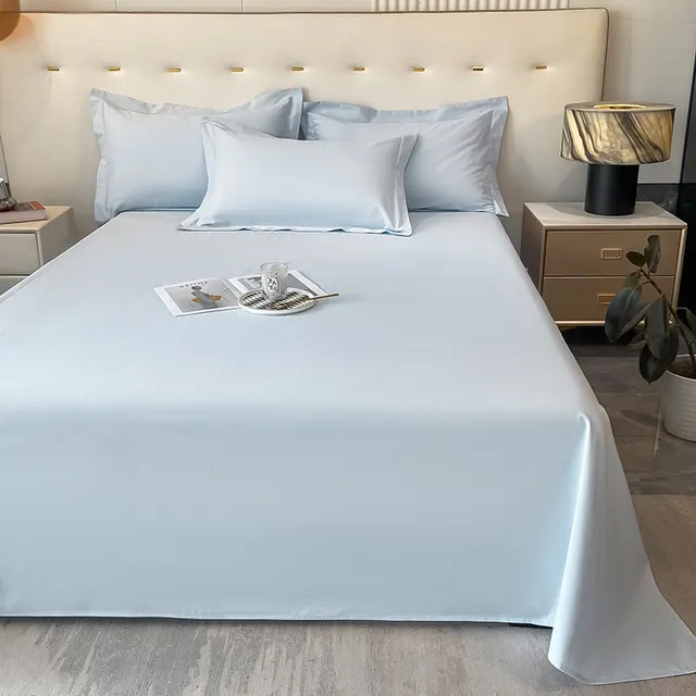 Spring Thickened All Cotton Coverlet Single Piece Household Single Double Sanded Sheets Item Blue - Shop at LoveMi