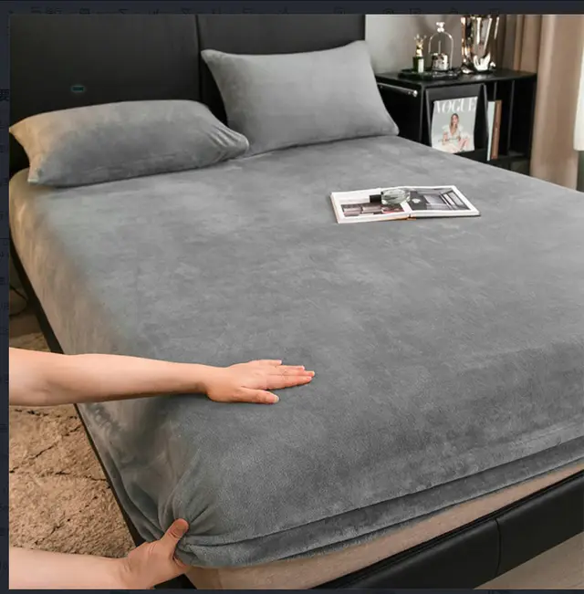 Spring Thickened All Cotton Coverlet Single Piece Household Single Double Sanded Sheets Item Light Gray - Shop at LoveMi