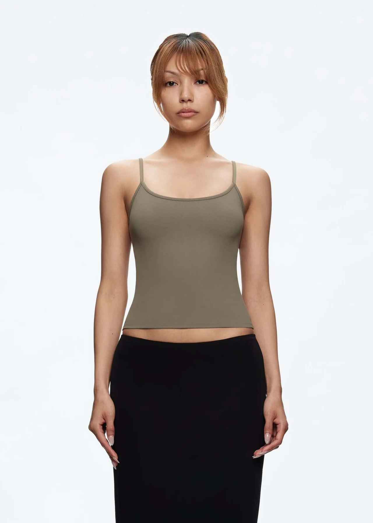 Basic Elastic Quick-drying Top Running Workout Vest Inner Wear - Green