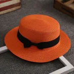 Summer Sun-proof Vacation Bowknot Top Hat - Orange