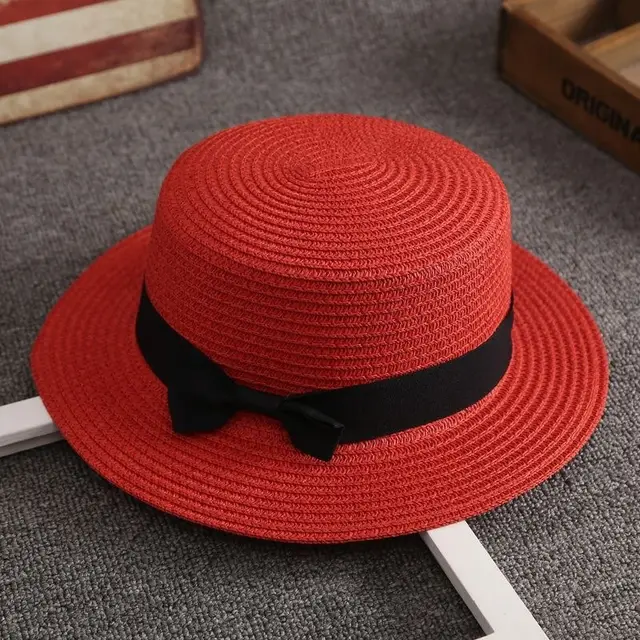 Summer Sun proof Vacation Bowknot Top Hat Red - Shop at LoveMi