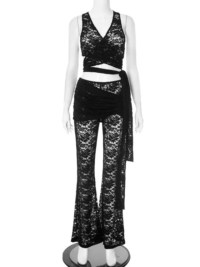 Women's Slim Fit V neck Sling Vest Sheath Suit Black - Shop at LoveMi