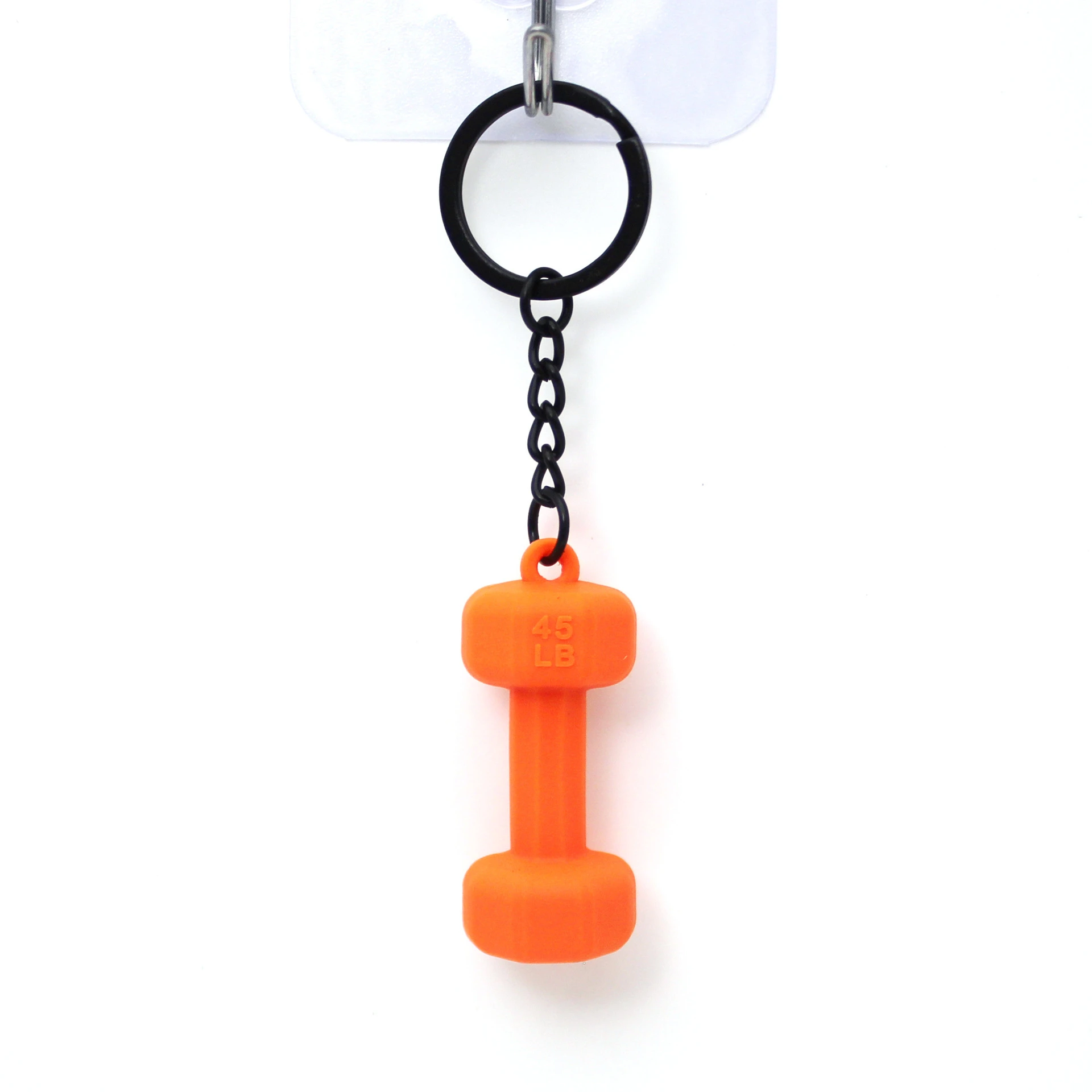 Fitness Sports Equipment Dumbbell Key Ring Ornaments Souvenir - Orange - View 1