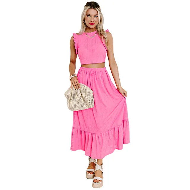 Summer New Cute Anti aging Fashion Suit Women Pink - Shop at LoveMi