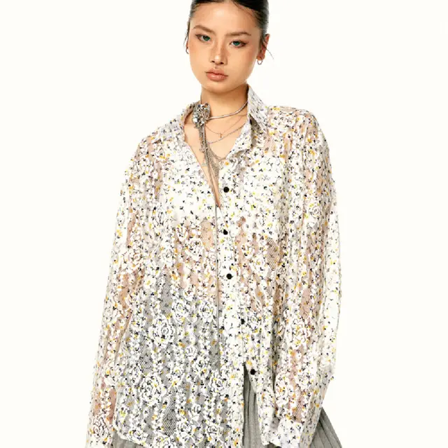 Fashion Elegant Sequins All matching Shirt Women White - Shop at LoveMi