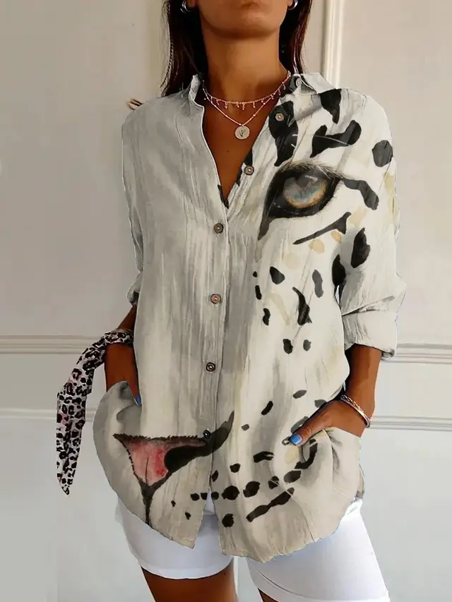 New Women's Summer Animal Pattern 3D Printed Shirt Yk1874Mc - Shop at LoveMi