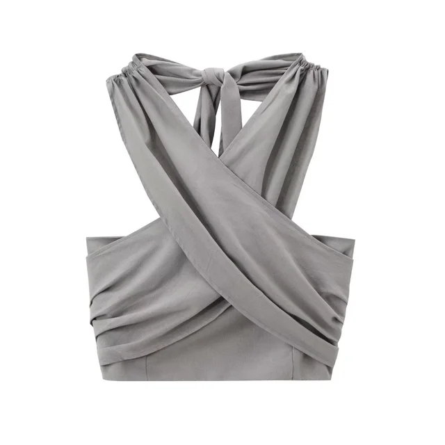 Tube Halter Multi color Cool Top Gray Top - Shop at LoveMi