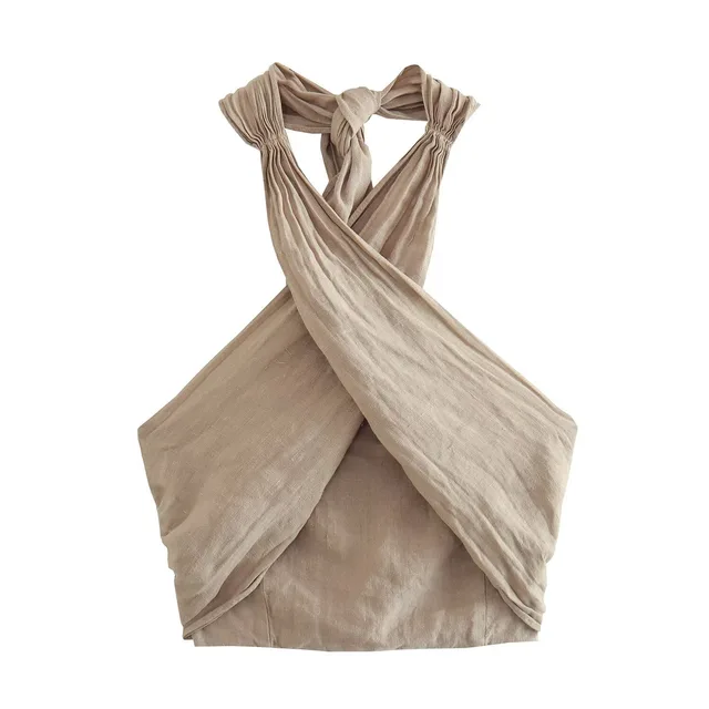 Tube Halter Multi color Cool Top Khaki Top - Shop at LoveMi