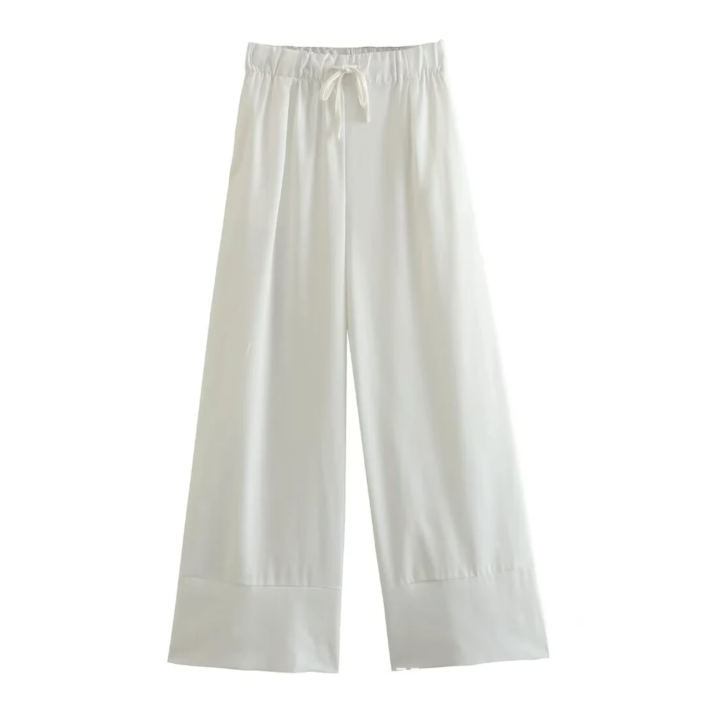 Tube Halter Multi-colour Cool Top - White Pants