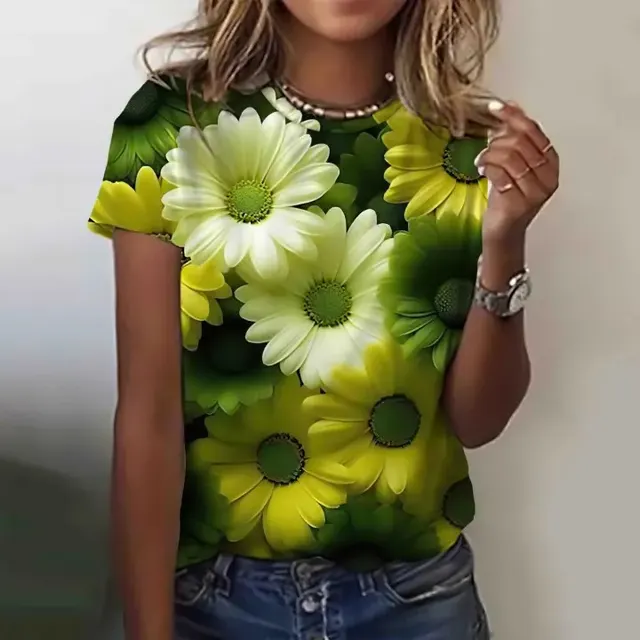 Women's Fashion Personalized 3D Floral Printed Casual T shirt 3E5Zlwo - Shop at LoveMi