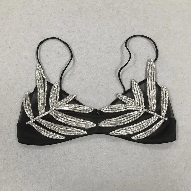 Fashion Underwear Long Cutout Sling Chest Necklace Black - Shop at LoveMi