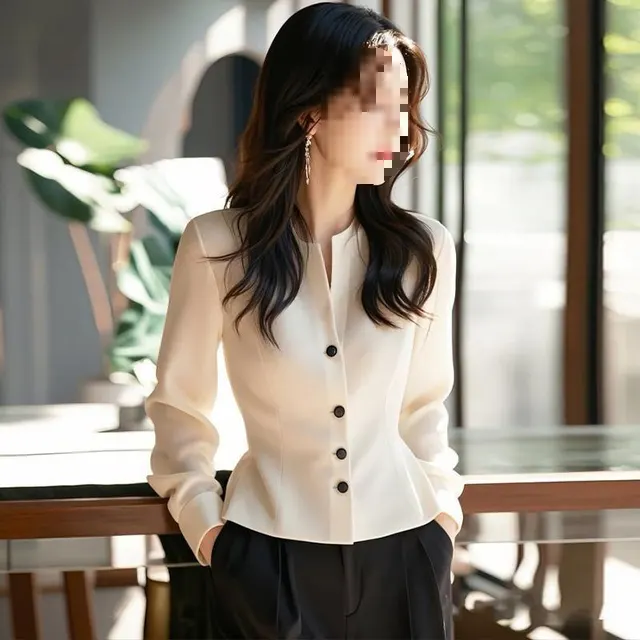 White Shirt Sense Professional Commute Women's Long sleeve Shirts White Shirt - Shop at LoveMi