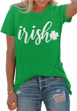 Patricks Day Shirts For Women Irish Shamrock Tshirts Gra - 6Green