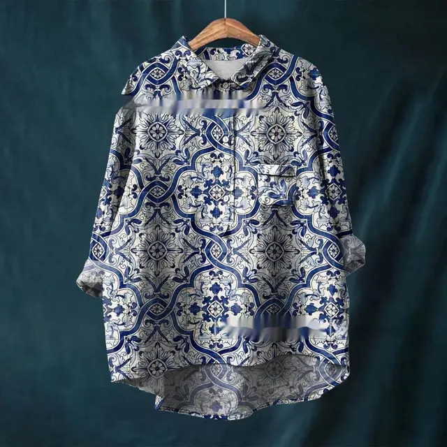 Casual Long Sleeve Shirt Animal Print Top Npl250314048 - Shop at LoveMi