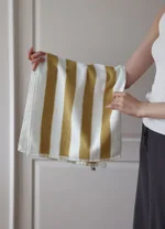 Yellow And White Wide Stripe
