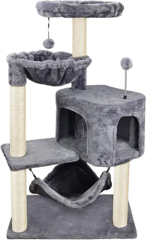 Creative Multi layer Scratch Column Integrated Cat Climbing Frame K013 Dark Gray - Shop at LoveMi