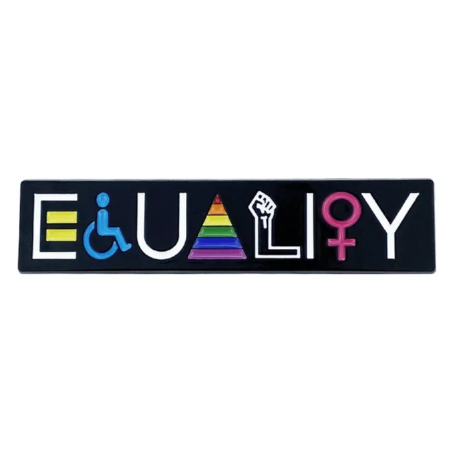 Equal English Word Creative Badge Alloy Brooch Xz3327 - Shop at LoveMi