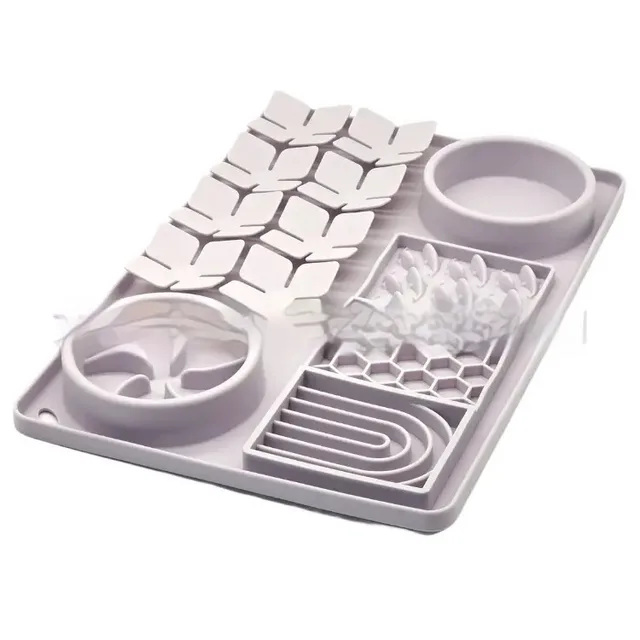 Pet Tableware Slow Food Suction Cup Slow Food Mat Dog Licking Mat Stone Lilac Gray - Shop at LoveMi