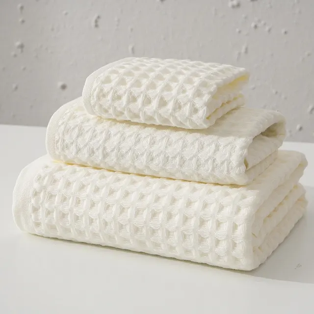 Waffle Cotton Yarn Air Conditioner Summer Cooling Duvet Solid Color Dormitory Comforter White - Shop at LoveMi