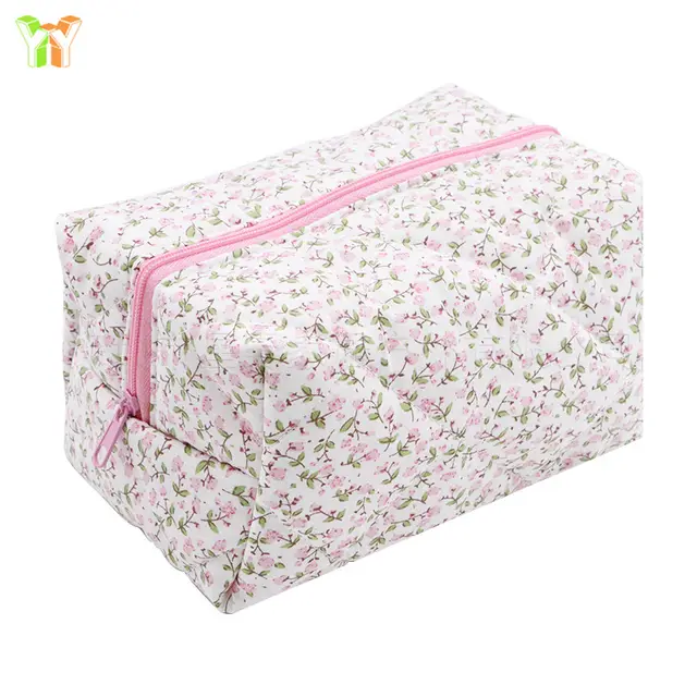 Large Capacity Travel Multifunctional Floral Makeup Bag Pink Floral - Shop at LoveMi