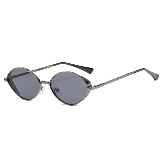 Oval Women's Diamond Thread Leg Sunglasses C03 Gun Gray - Shop at LoveMi