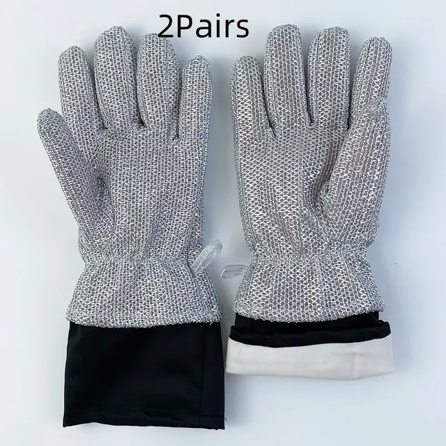 Dishwashing Gloves Waterproof Deoiling Multifunctional Warm Durable Long Velvet Lining Liner 2Pair - Shop at LoveMi