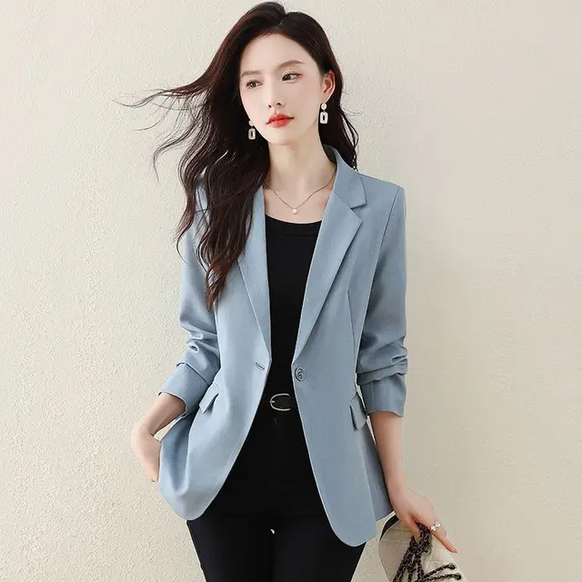MS Beige Suit Jacket Casual Light Blue - Shop at LoveMi