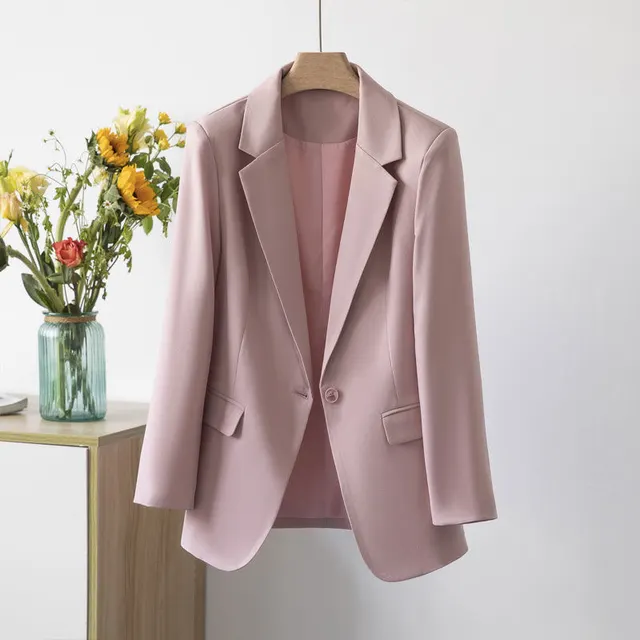 MS Beige Suit Jacket Casual Pink - Shop at LoveMi