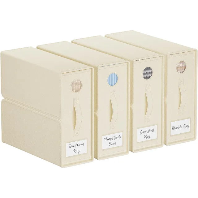 Foldable Wardrobe Storage Bag Beige Round See Through - Shop at LoveMi