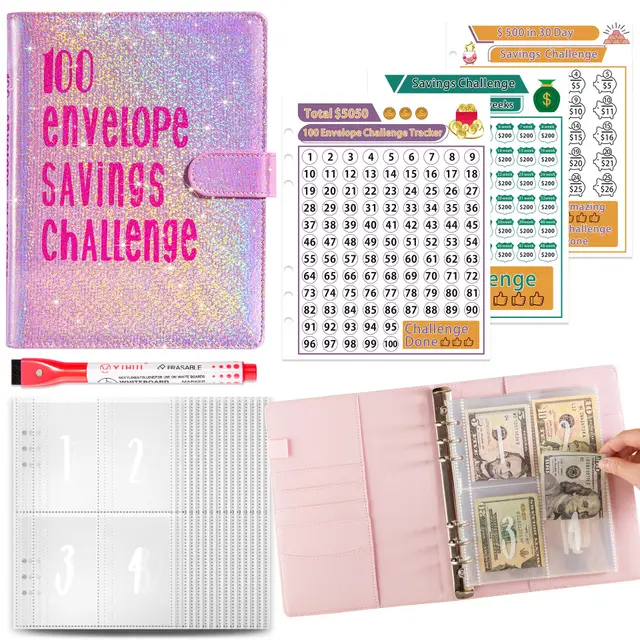 5A Money Saving Challenge Planner Purple - Shop at LoveMi