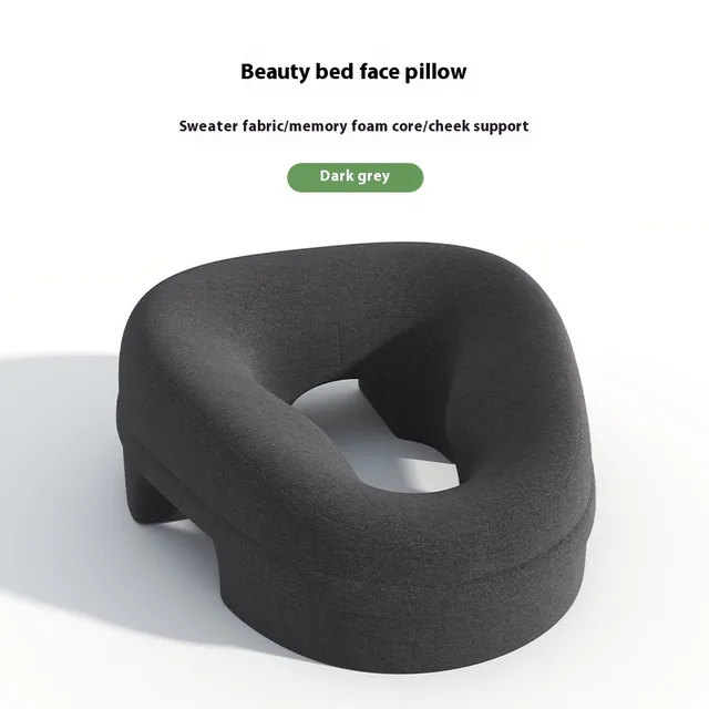 Household Massage Face Pillow Face Pad Bed Hole Flap Hole Comfortable Breathable Memory Foam Dark Gray - Shop at LoveMi