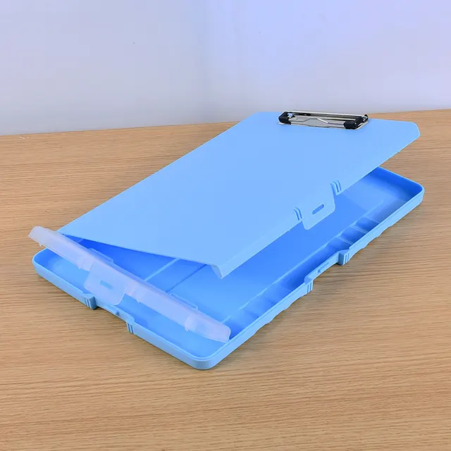 Waterproof Multifunctional Folder With Pen Slot Test Paper Material Storage Box Sky Blue - Shop at LoveMi