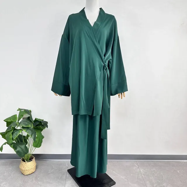 Dubai Fashion Elegant Women's Clothing Two piece Suit Dark Green - Shop at LoveMi