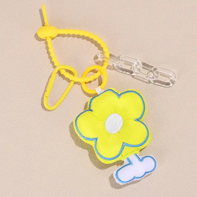Small Flower Cute Clothing Purse Accessories Doll Keychain Yellow Whole Flower - Shop at LoveMi