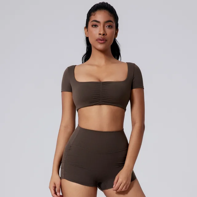Women's Spring And Summer Solid Color Short Sleeve Ebony Gray - Shop at LoveMi