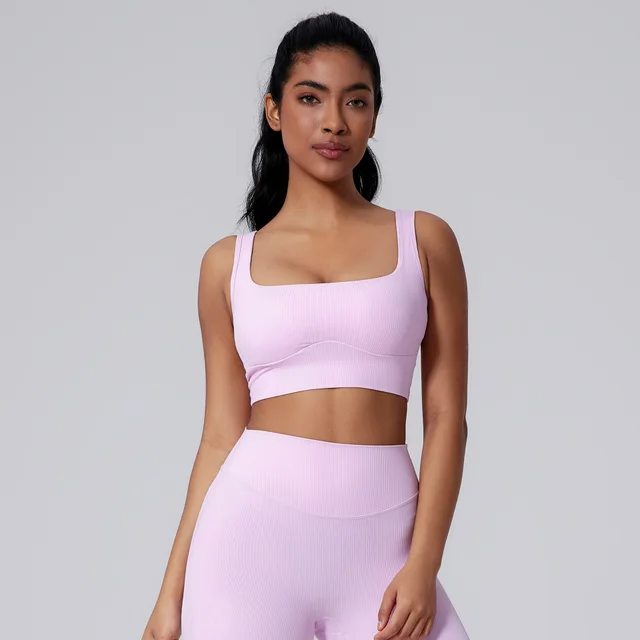 Women's Fashion Yoga Running Fitness Sports Vest Pink - Shop at LoveMi