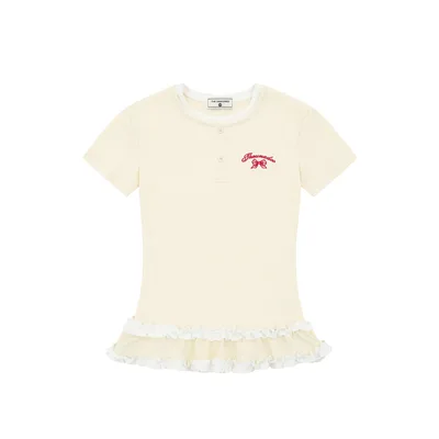 Fashion Women's Simple Hot Girl Short sleeved T shirt Apricot - Shop at LoveMi