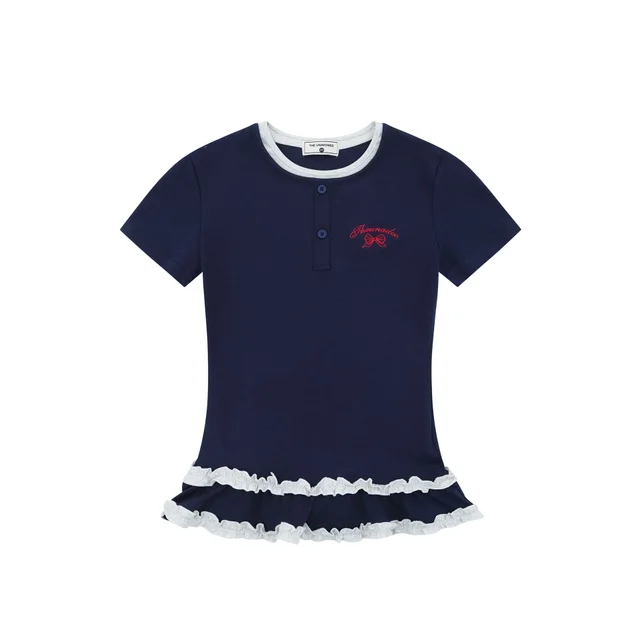 Fashion Women's Simple Short sleeved T shirt Sapphire Blue - Shop at LoveMi