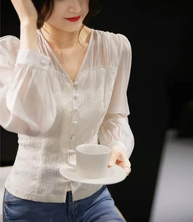 Gentle Trap New Shirt Apricot - Shop at LoveMi