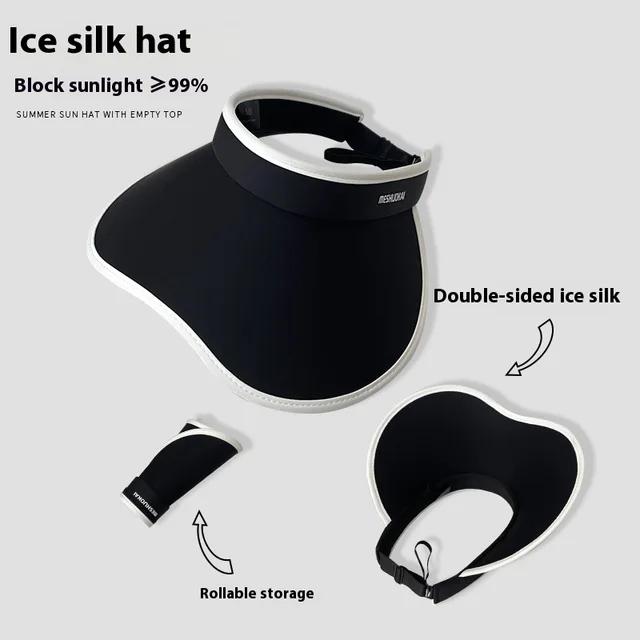 UV Protection Sunshade Female Sun Protection Hat Plus sized Black - Shop at LoveMi