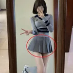 Gray Pleated Skirt