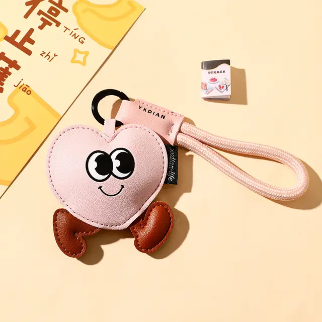 Creative Leather Love Senior Sense Car Keychain Pendant Love Style - Shop at LoveMi