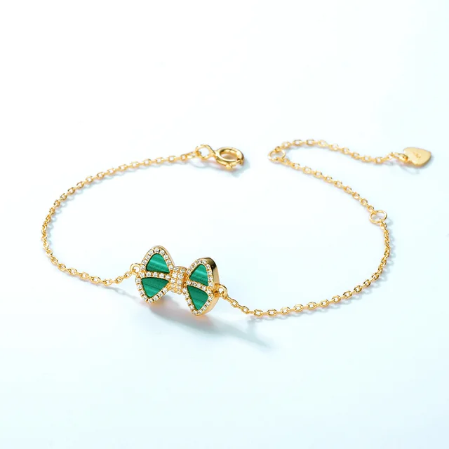New Design Trendy Bow Bracelet For Women 10K Golden Swimming Paint - Shop at LoveMi