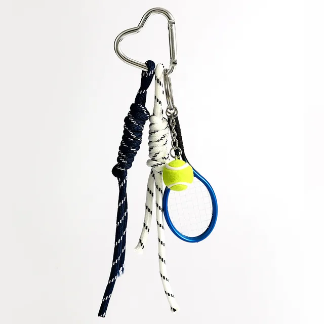 Car Key Ring Student Schoolbag Small Pendant Green Tennis Lanyard Suit - Shop at LoveMi